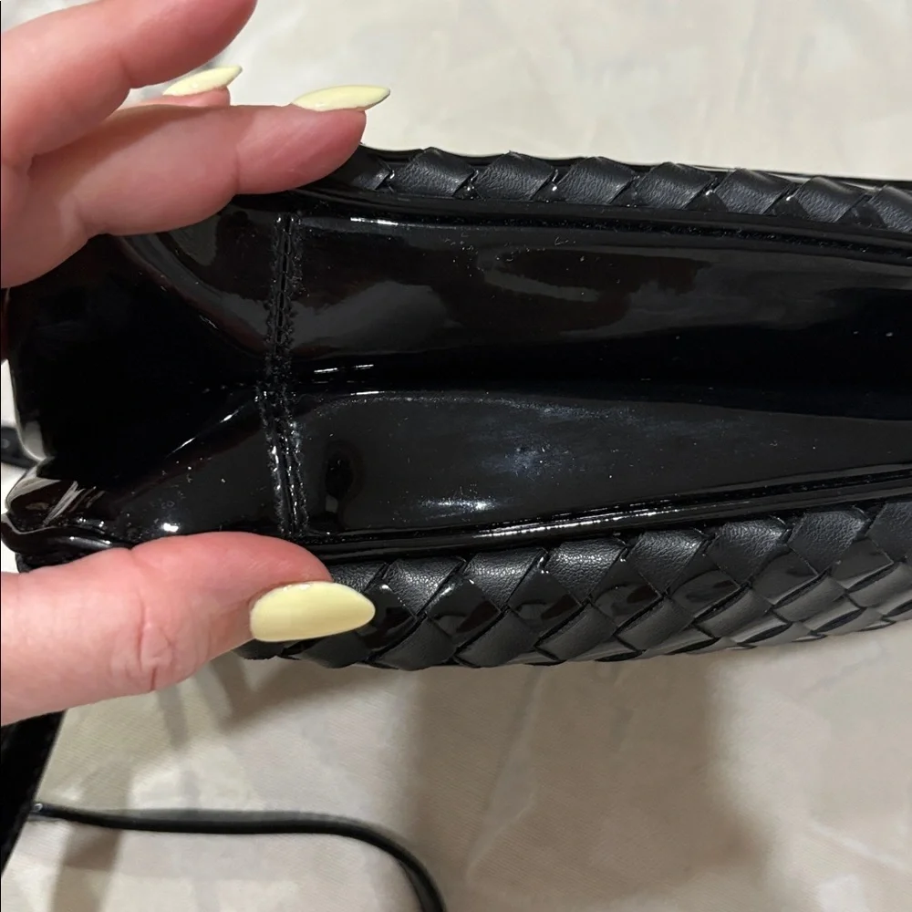 Vintage Aspects Classic leather Black Woven Crossbody shoulder clutch bag